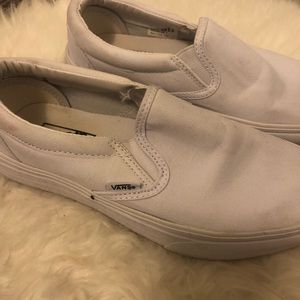 White Slip on Vans